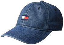 Tommy Hilfiger Men’s Cotton Ardin Adjustable Baseball Cap, Denim, One Size