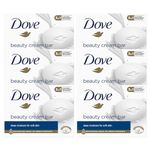 Dove Orginal Beauty Cream Bar 3 in 1 Cleanses, Moisturises and Nourishes Sulphate-Free Bath Soap for Soft and Smooth Skin, Suitable for Daily Use, 6x90g