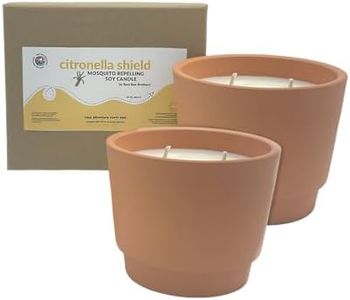 Citronella Shield Candle– Hand-Poured, 10oz 2-Wick/2 Pack of Candles