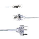 FEFOSAEP Fencing Body Cord - 2-Prong Foil/Sabre Body Cord - Foil/Sabre Body Wire with Transparent Cable Plugs (Set of 2)