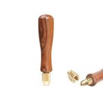 Toolcool Wood File Handle Wooden Handles with Brass Collet Chuck for Small Files