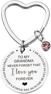 Grandma Gifts for Mothers Day Keychains Gifts from Granddaughter Grandson, Grandma Grandmother Christmas Birthday Gift - I Love You Grandma Keychain