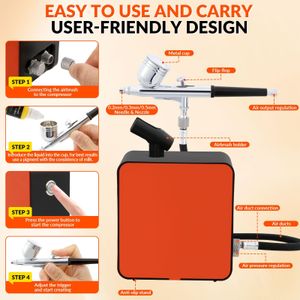 Mini Airbrush Kit with Compressor – Portable Airbrush Set