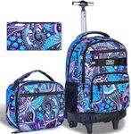 AGSDON Rolling Backpack for Girls, 