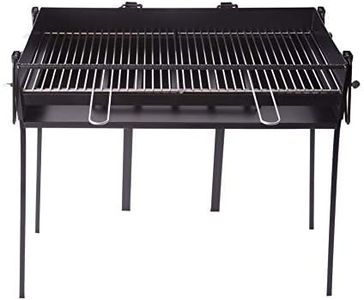 FERRETERIA LEPANTO Lepantogarden Barbacoa Grande carbón Rectangular Chapa 80x40 Barbacoa portátil con Patas Desmontables y Parrilla.