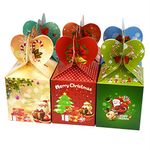 12pcs Cute Cartoon Gift Fruit Treat Candy Gifts Box for Wedding Xmas Presents Sweets Christmas Festival Party