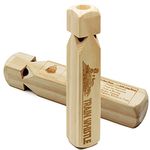 Wooden Train Whistle (2 Pack) 4 Tone Toddlers Educational Party favors Toy Gift with Blast Chart for Kids