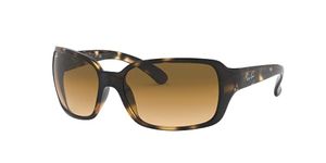 Ray-Ban Women's RB4068 Rectangular Sunglasses, Brown (710/51 Light Havana)