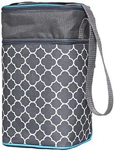 J.L. Childress 6 Bottle Cooler Bag, Clover Grey/Teal