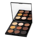 Palladio Ultimate 9-Count Eyeshadow Palette, Talc-Free Formula, High Pigmented Shades in A Mix of Matte & Shimmer Finishes, Blendable Long Lasting Colorful Professional-Grade Makeup (Golden Sands)