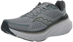 Saucony Men's Guide 17 Sneaker, Flint/Shadow, 12 X-Wide