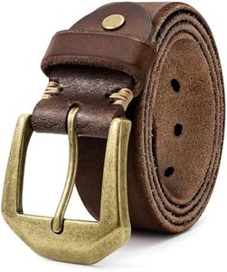 OZNDAS Genuine Leather Belt for Men Women Handmade Heavy-Duty Work Belt Leather Men's Belts | Jeans/Casual/Christmas Gifts