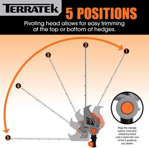 Terratek 20V Cordless Hedge Trimmer – Lightweight Garden Tool