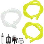 ZAMDOE 3 Fuel Lines Hose with Fuel Filter and Primer Bulb, Fuel Lines Kit for Poulan Weedeater Craftsman Husqvarna Trimmer Chainsaw Blower Zama Stihl