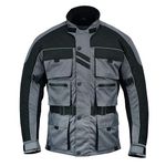 Motorcycle Jacket 6 Pockets Men's Riding Textile Racing Motorbike Hi-Vis Biker CE Armored | Waterproof Jackets (4XL, Grey)