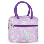 skynext Insulated Travel Lunch/Tiffin/Storage Bag for Office, College School Polyester, Regular Size (Light Purple)