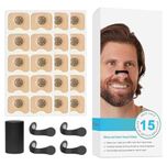 Magnetic Universal Nasal Strips | Breathing Nasal Strip | Anti Snoring Nose Clip | Skin Safe Sleep Nasal Strips | Nasal Dilators For Breathing | Snore Stopper | Snoring Stopper For Men | Breathing Nasal Strip Starter Kit (15 Count)