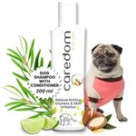 Caredom Herbal Pet Shampoo for Dogs | Itch Control | 2 in 1 Dog Shampoo+Conditioner | Shampoo for Dogs Enriched with Argan Oil,Lemon Grass Oil & Tea Tree Oil | Anti Itch & Irritant & Dandruff (200 ML)