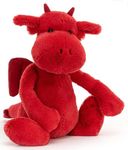 Jellycat Medium Bashful Red Dragon Collectable Plush Decoration