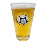 solo-pro master your game Football Pint Beer Glass Embedded Mini Football Gift for Him Her