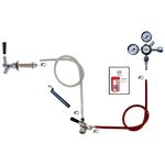 TAPCRAFT Single Faucet Sanke Kegerator Conversion Kit For Commercial Kegs (1 Faucet w/Regulator)