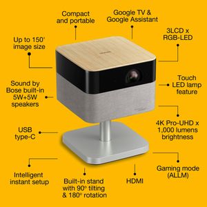 Epson Lifestudio Flex EF-72 Portable Projector – HD Home Theater
