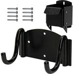 IRENPORU Wheelbarrow Holder,Wheelbarrow Hanger Holder for Garage Wall,Wheelbarrow Storage Bracket,for Fits Most Wheelbarrow,Folding Chair,Black