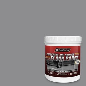 Professional Floor Paint Kit ((Silver Gray ,5 Gallon,800-1000 sq.ft)) - Acrylic Concrete Coating for Garages & Basements | Single Component Formula | Scratch Resistant & Low VOC | Ready-to-Use | Indoor and outdoor compatiblee