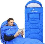 Sleeping Bag: Sportneer Sleeping Bags for Adults 85 * 33 inch Portable 3-4 Season Wearable Sleeping Bag Sleeping Bag with Zippered Holes for Arms and Feet, Camping, Hiking, Traveling, 20 ℉ (Blue)