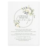 Green Botanical Baby Shower Table Sign - A Message From Bump Poem - A4