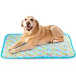 Cooling Mat, ONEJU Cooling Mat for Dogs and Cats, Large Pet Cooling Mat 100x70 cm 39x27.5 inch, Cooling Pad for Dog, Blue