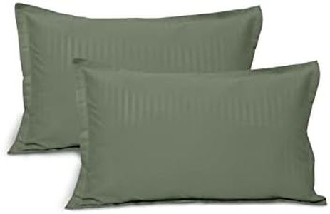 Linenwalas 100% Cotton Pillowcase, Set of 2 Pillowcover, Soft, Luxury Standard Size Pillow Covers with Envelope Closure, 210TC Breathable Hotel Quality Pillowcover (17x27 Inches/Avocado Green)