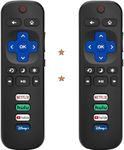 【Pack of 2】 Replacement Remote Control for All Roku TV, Compatible with TCL Roku/Hisense Roku/Onn Roku Series Smart TVs (Not for Roku Stick and Player)