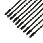 iFlight 10pcs Plastic Protection Antenna Tube with Caps for FRSKY XM XM+ X4R X4RSB S6R/D Series/TF Series IPEX4 Receiver Antenna (Black)