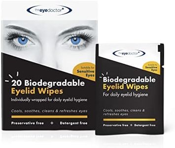 The Eye Doctor Toallitas Para Párpados - 200 Toallitas Desechables Para Párpados - Adecuadas Para Ojos Sensibles, Ojos Secos, Blefaritis Y MGD - Toallitas Para Ojos Sin Detergentes Ni Conservantes