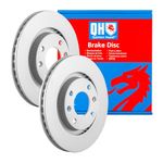 Quinton Hazell Brake Disc/Rotor | Single Disc | Front | 4 Bolt Holes | Internally Vented | BDC5240, Silver