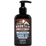 Men's Shave Gel - Clear Shaving Gel So You Can See Where You Are Shaving – For Full Shaves and Tightening Beard Lines - 8oz by Rocky Mountain Barber Company