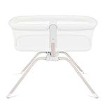 TCBunny Rocking Bassinet & Baby Bassinet Bedside Sleeper, 2-Sided Mesh Portable Bed Crib for Newborn Baby, Trave Bag Included (White)