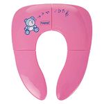 Hopop Foldable & Portable Toilet Seat for Kids | Travel Friendly Potty Training Seat | Anti Slip Pad Baby Toilet Seat | Lightweight & Easy to Clean Potty seat | Suitable from 6 Months to 4 Years | Pink