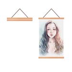 Radezon A4 Magnetic Poster Frame Frames, Poster Hangers,Magnetic Wooden Poster Hangers, Light Wood Frame Hanger, Magnet Picture Hanging for 21x30 20x16 Canvas(8" / 21cm, Teak)