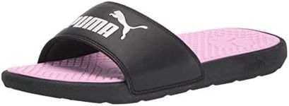 PUMA Women's Cool Cat Bold Slide Sandal, Puma Black-puma White-pale Pink, 8