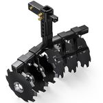 YITAMOTOR 28" Width Disc Plow Harrow with Universal 2" Receiver Mount for ATV UTV Black