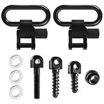 GUGULUZA Rifles Sling Swivels 1-Inch with 3 Pieces Wood Screw Studs Set for Shotguns Quick Detachable Gun Sling Mounting Kit