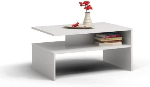 Topeshop ŁAWA Boston Biel Coffee/Side/End Table Coffee Table Free-Form Shape 2 Leg(s)