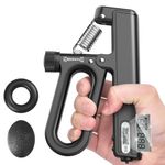 Hand Grip Strength Trainer Exerciser - Upgraded Hand Grip Strengthener Adjustable Resistance Hand Gripper 22-210Lbs (10-100kg) Hand Exerciser Grip Trainer with Counter and Timer for Athletes Sports