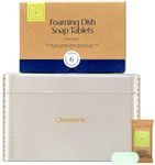 CLEANOMIC Foaming Dish Soap Tablets - Dish Soap for Manual Dish Washing, 6 Concentrate Tablets for Dish Washing (Lime Scent)