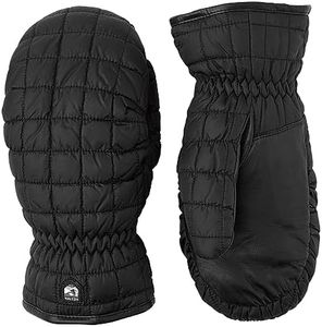 Hestra Extreme Cold Weather Winter Mittens Moon Light Primaloft Insulated Gloves, Black, 7