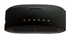 D-Link DES-1005 5-Port Fast Ethernet Unmanaged Desktop Switch, Hub, Internet Splitter, Fanless, Plug and Play - UK Model