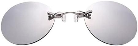 Clip On Nose Glasses Round Rimless 