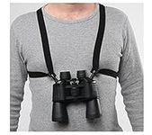 Bulldog Cases Black Adjustable/Stretching Binocular Harness with Leather (Back)